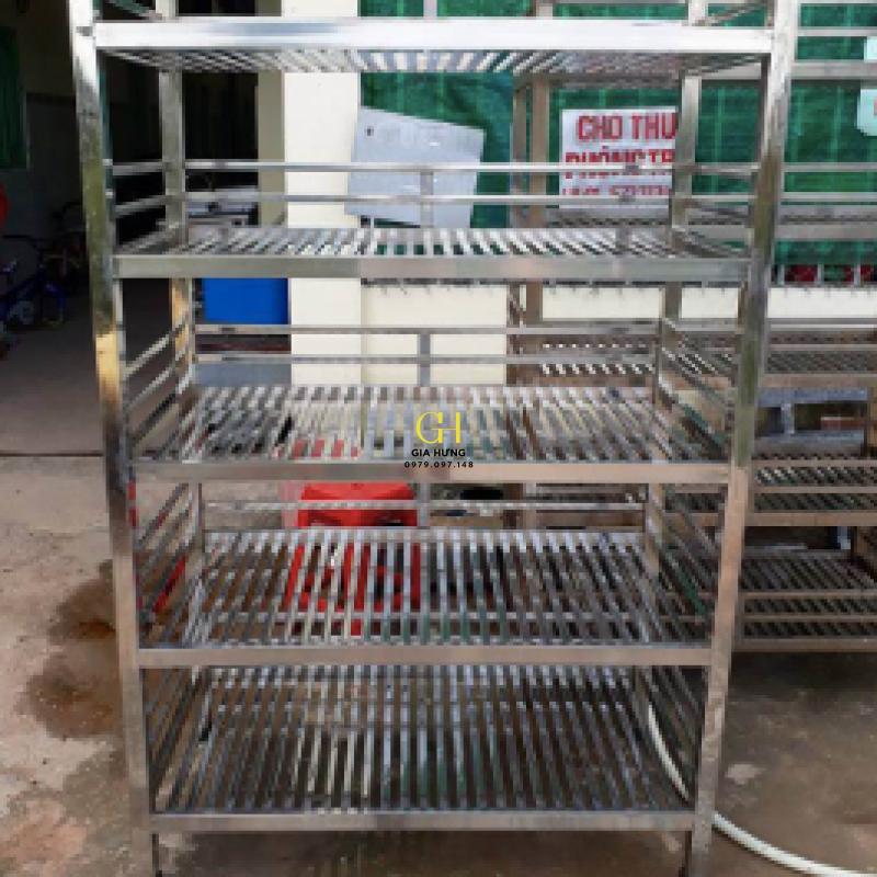 Thanh lý kệ inox cũ 1 
