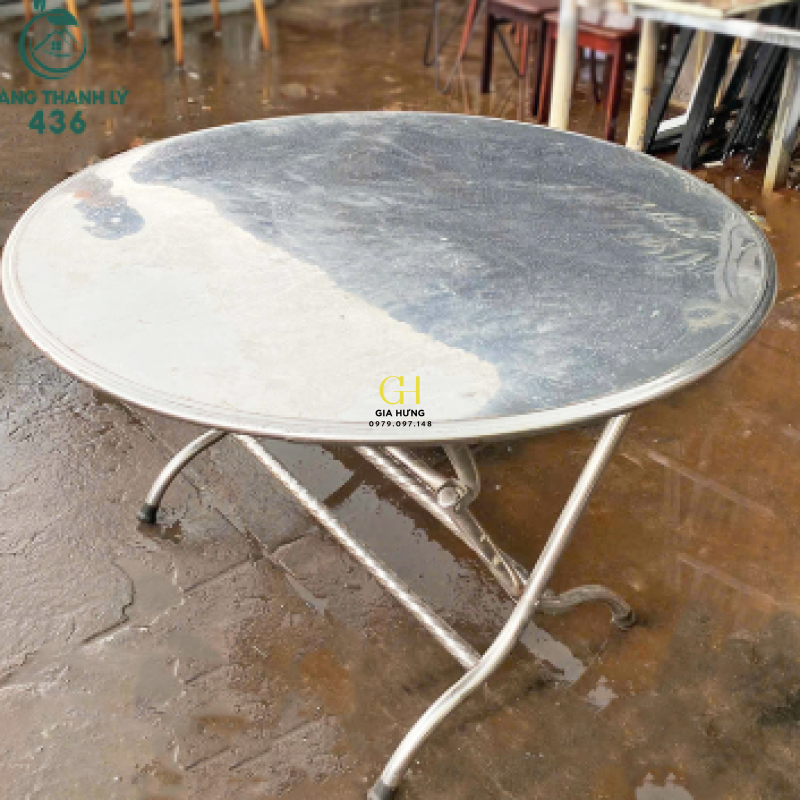 Thanh lý bàn inox tròn 